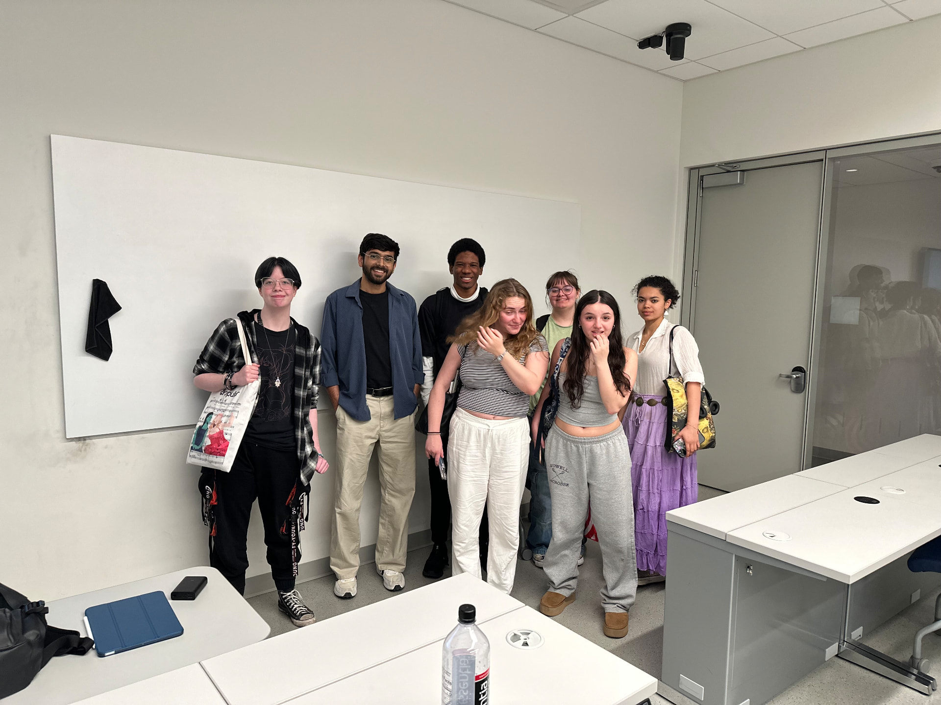 Group photograph in a classroom
