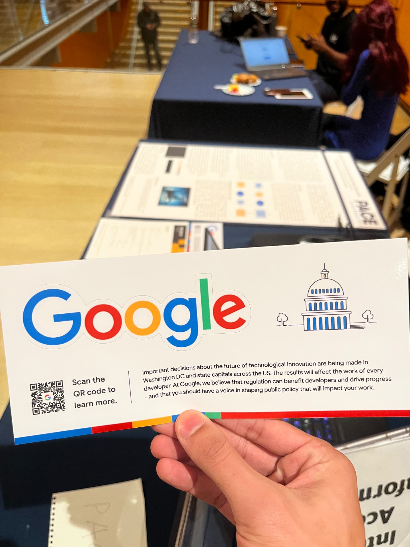 Google handout at a Pace University event