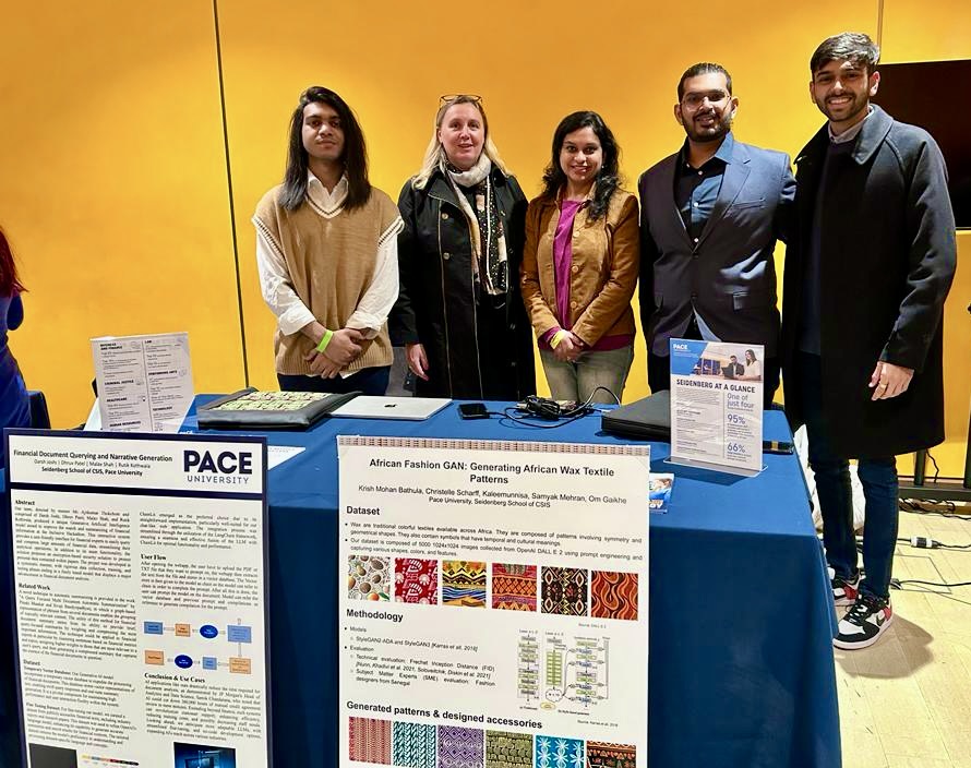 Research team with conference posters